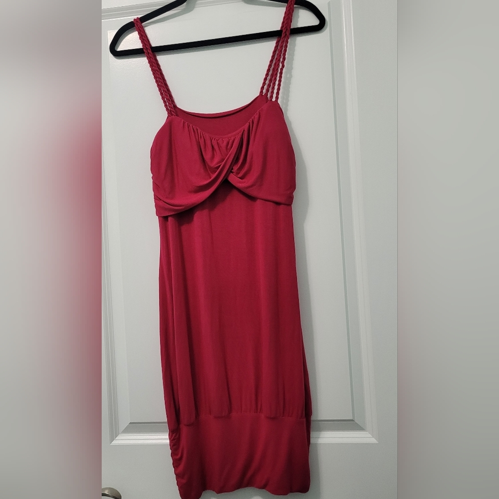 Pink Rose Women's Mini Dress With Rope Straps Size M